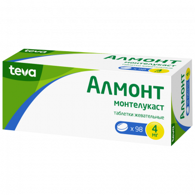 Алмонт 4 мг N98 таблетки
