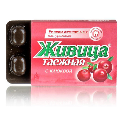 Таежная смолка жев резинка Живица клюква №5