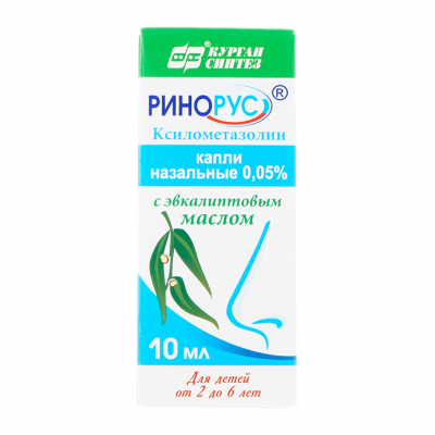 Ринорус 0,05% 10 мл капли назальные