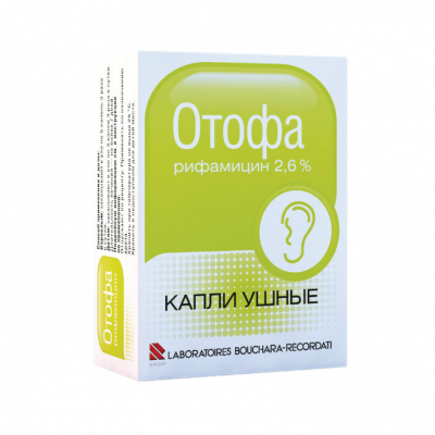 Отофа 2,6% 10 мл капли ушные