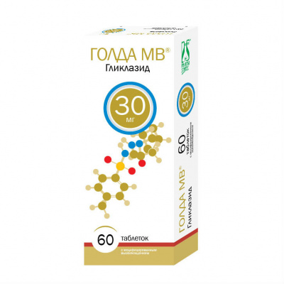 Голда МВ таб.модиф.высвоб. 30мг №60