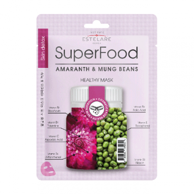 Эстелар/estelare маска тканевая д/лица superfood амарант-бобы мунг 25г