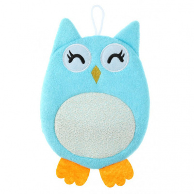 Игрушка мочалка-рукавица детская сова baby owl хлопок rbs-003  (rbs-002)