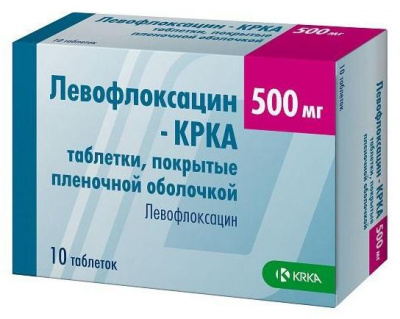 Левофлоксацин-КРКА таб. п.п.о. 500мг №10