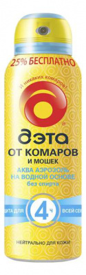 Репеллент дэта аква аэрозоль от комаров и мошек 125мл