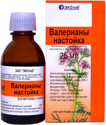 Валериана 25 мл настойка