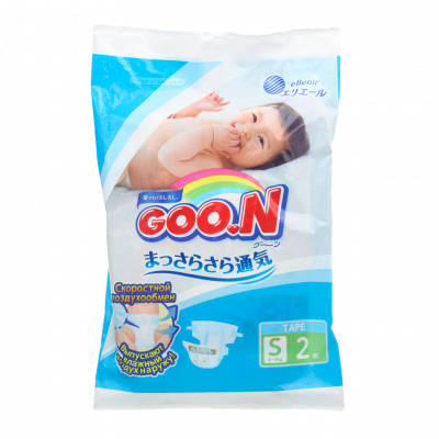 Подгузники Гун/Goon S смолл №2  (4-8кг)