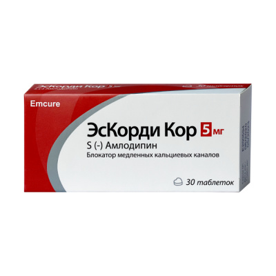 Эскорди кор 5 мг N30 таблетки