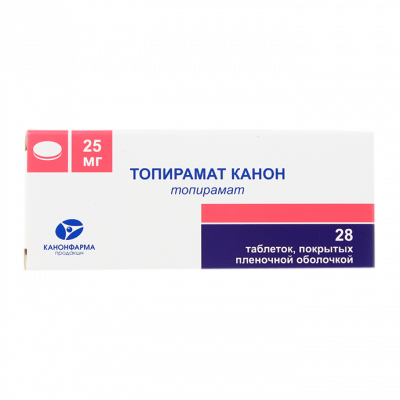 Топирамат Канон таб. п.п.о. 25мг №28