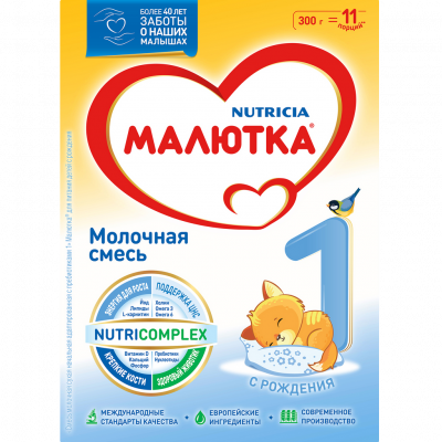 ДП малютка 1 смесь сух.молочн. 0-6мес 300г
