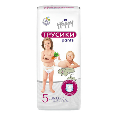 Подгузники-трусики Белла беби хэппи юниор (5) №40  (11-18кг)