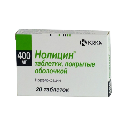 Нолицин 400 мг N20 таблетки покрытые пленочной оболочкой