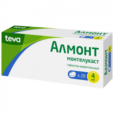 Алмонт 4 мг N28 таблетки