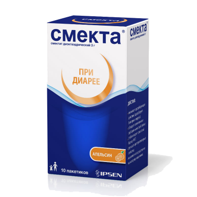 Смекта 3 г (3,76 г) N10 порошок для приготовления суспензии Апельсиновый