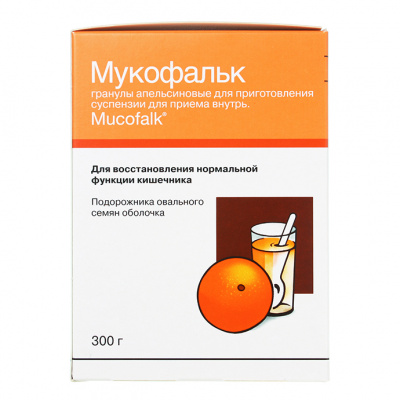 Мукофальк гран. д/сусп. внутр. 300г №1  (апельсин)