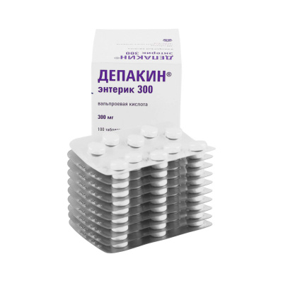 Депакин энтерик 300 таб. п.о кш/раств 300мг №100