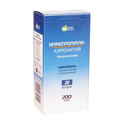Ипратропиум-аэронатив аэроз. д/ингал. доз. 20мкг/доза 200доз №1