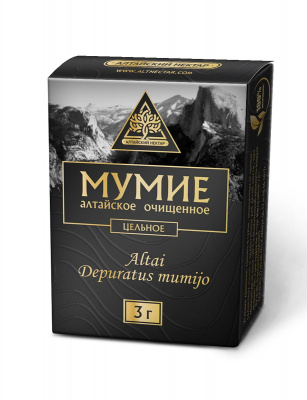 Мумие очищенное цельное 3г  (инд уп)