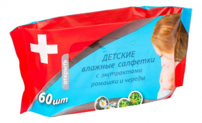 Минимакс Салфетки влажные детские Ромашка и череда N60