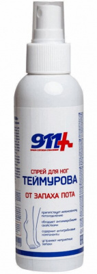 911 ТЕЙМУРОВА спрей для ног от пота и запаха 150мл