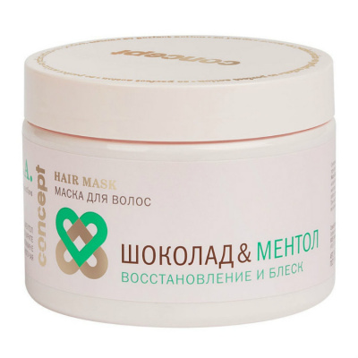 Концепт/concept маска д/волос spa hair восстановление и блеск шоколад и ментол 350мл