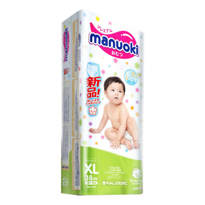 Подгузники-трусики Мануоки/manuoki XL №38  (12+кг)
