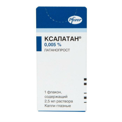 Ксалатан 0,005% 2,5 мл капли глазные