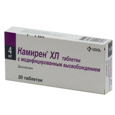 КАМИРЕН ХЛ 4мг N30 таб. пролонгированного действия, покрытые пленочной оболочкой