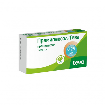 Прамипексол-Тева таб. 0,25мг №30