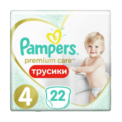 Подгузники-трусики Памперс премиум кеа пантс макси №22  (8/9-14кг)