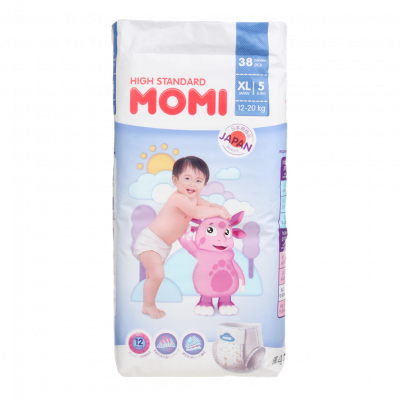 Подгузники-трусики Моми/momi XL №38  (12-20кг)