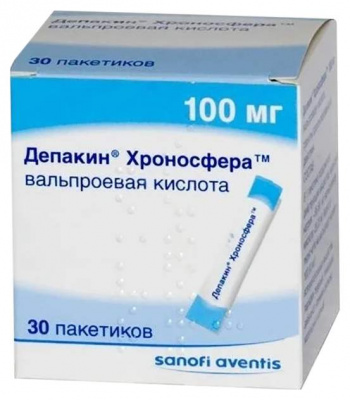 Депакин Хроносфера гран. д/приема внутрь пролонг 100мг №30