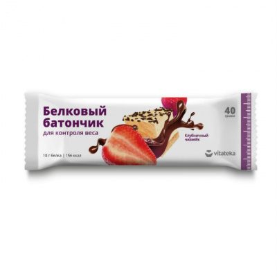Витатека батончик белковый д/контроля веса клубничный чизкейк 40г