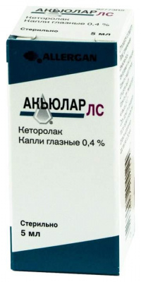 Акьюлар 0,4% капли глазные 5 мл