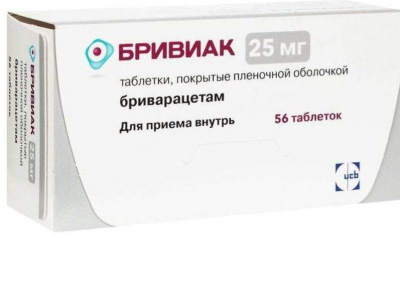 Бривиак таб. п.п.о. 25мг №56