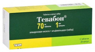 Тевабон таб. 70мг N4/капс 1мкг N28