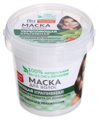 Народные рецепты маска д/волос укрепляющая крапивная 155мл
