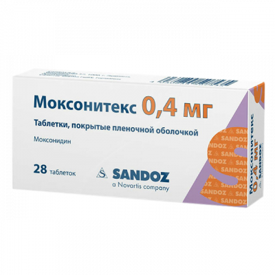 Моксонитекс таб. п.п.о. 0,4мг №28