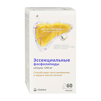 Витатека эссенциальные фосфолипиды капс. экстр расторопши-вит В №60