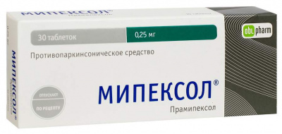 Мипексол таб. 0,25мг №30