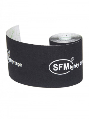 Лента кинезиологическая sfm-plaster хлопковая основа 10х500см рулон №1  (черный)
