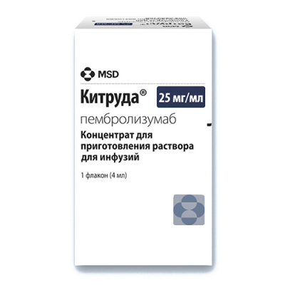 Китруда 25 мг/мл 4 мл N1 концентрат для приготовления раствора