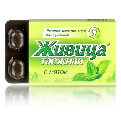 Таежная смолка жев резинка Живица мята №5
