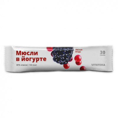 Актифрут Батончик мюсли Лесная смесь в йогурте 30 г