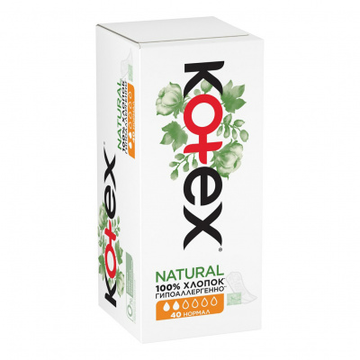 Прокладки ежеднев Котекс natural нормал №40