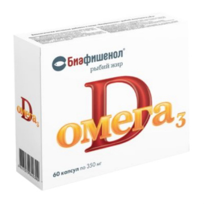 Рыбий жир Биафишенол Омега-3 Д3 N60 капсулы