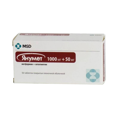 Янумет лонг таб. п.п.о. 1000мг+50мг №56