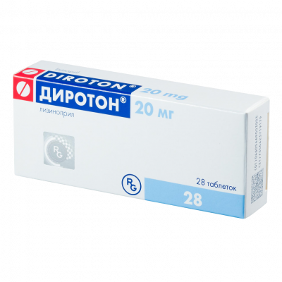 Диротон 20 мг N28 таблетки
