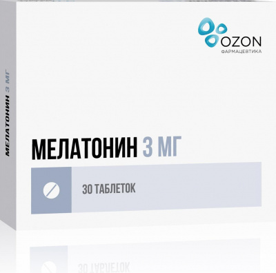 Мелатонин таб. п.п.о. 3мг №30