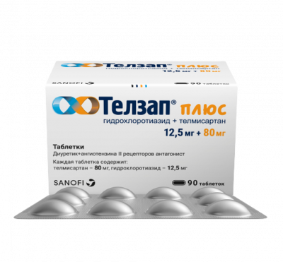 ТЕЛЗАП ПЛЮС 80мг+12.5мг N90 таб.